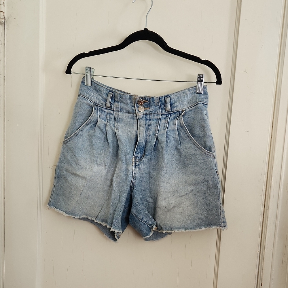 Wild Fable Denim Blue High-Waisted Shorts